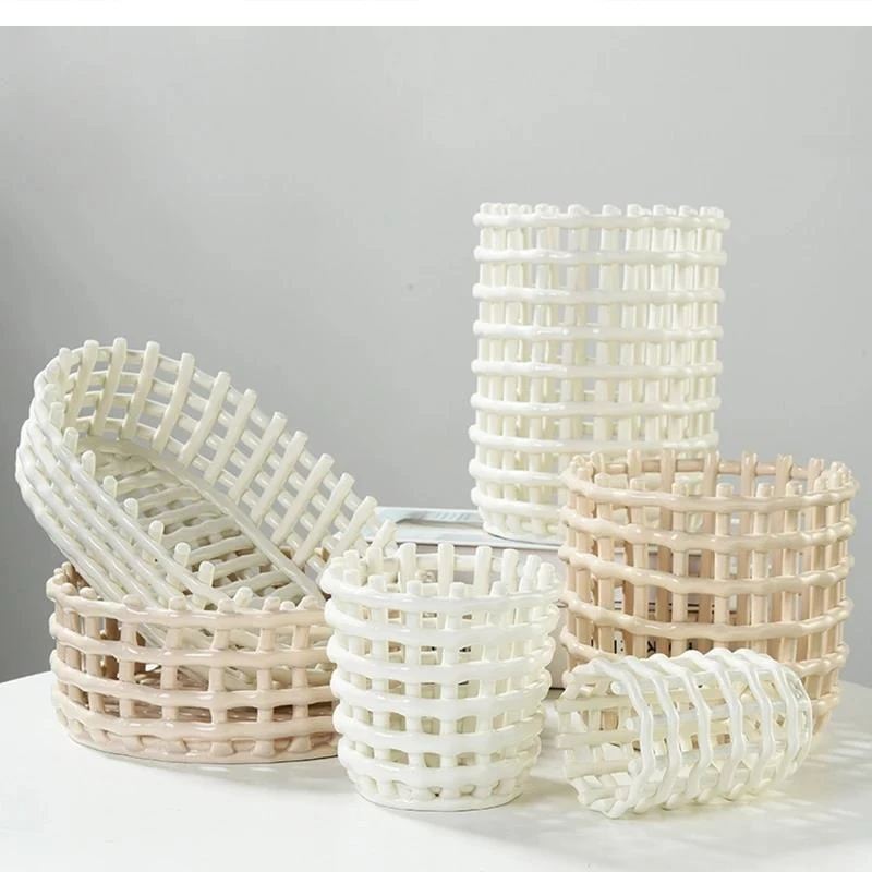 

Керамическая корзина для хранения, стойка для комнаты, контейнер для рабочего стола