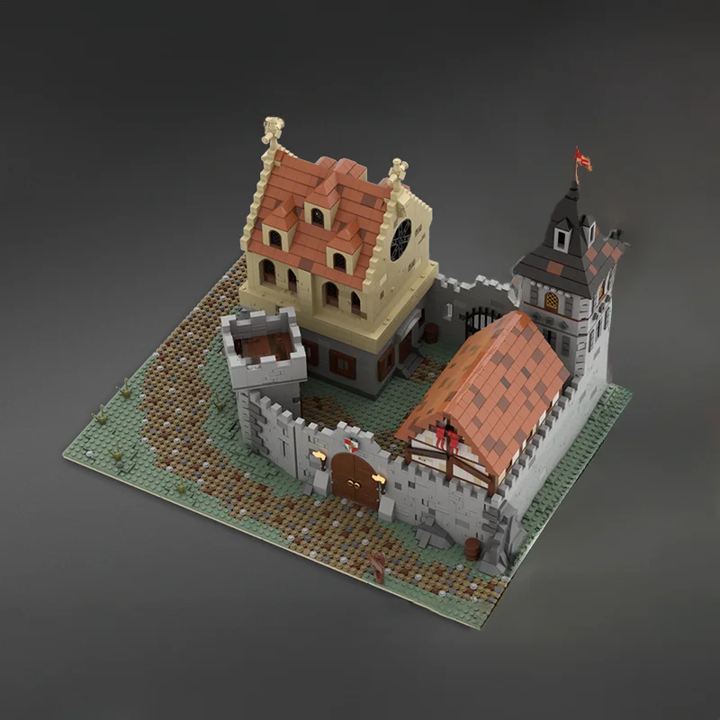 4747 pièces MOC Architecture médiévale château médiéval 2 conception de forteresse historique bricolage modèle blocs de construction jouets d'anniversaire cadeau