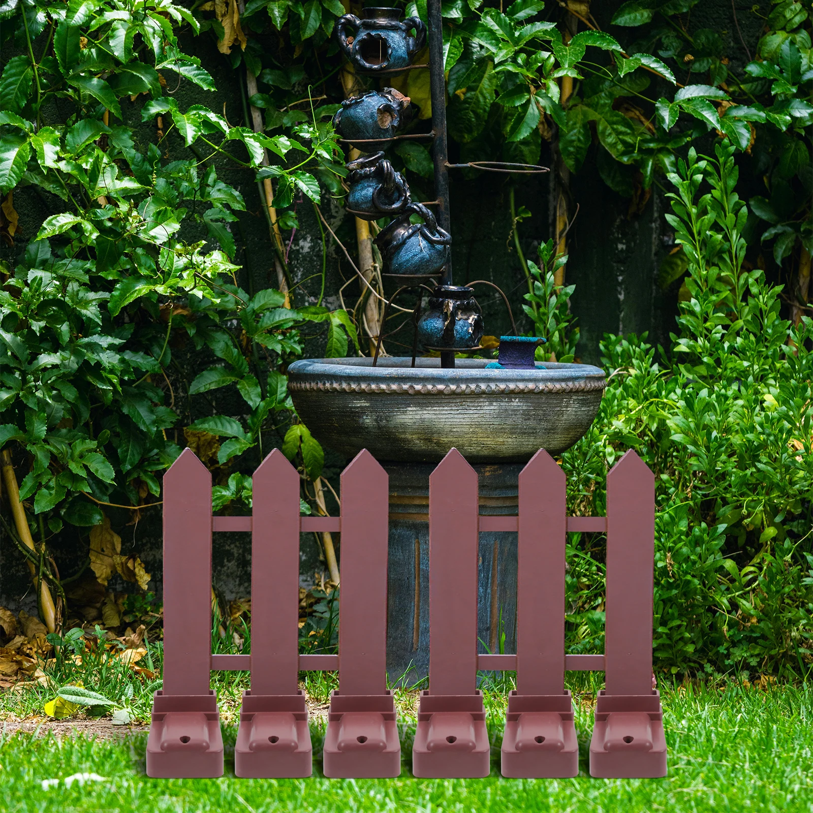 

2pcs Garden Fence Support Base Stable Privacy Screen Stand for Outdoor Divider Panel Freestanding Holder Border Fence Post Base
