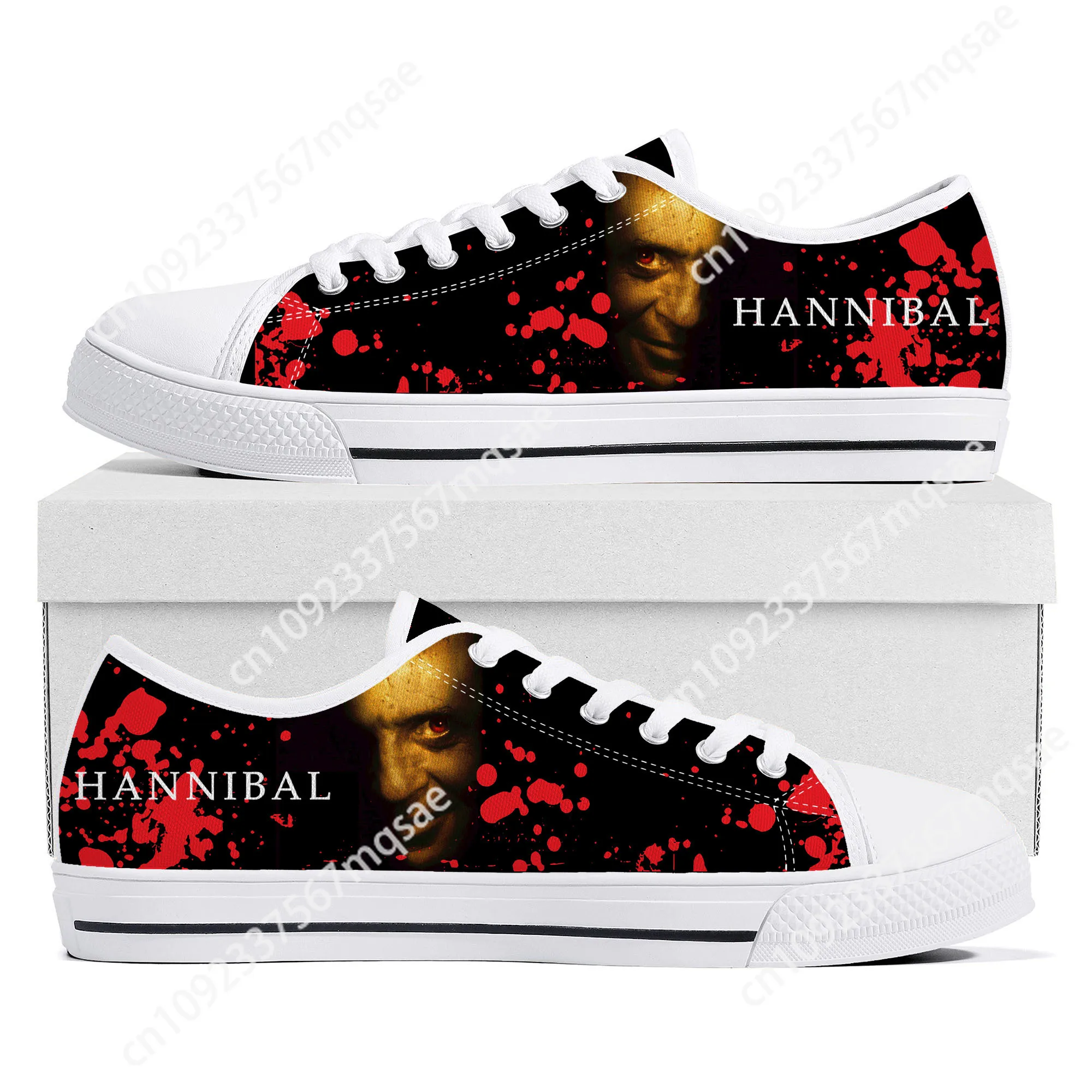 

Hannibal Movie Low Top Sneakers Mens Womens Teenager Anthony Hopkins Canvas Sneaker couple Casual Shoes Custom Made DIY Shoe