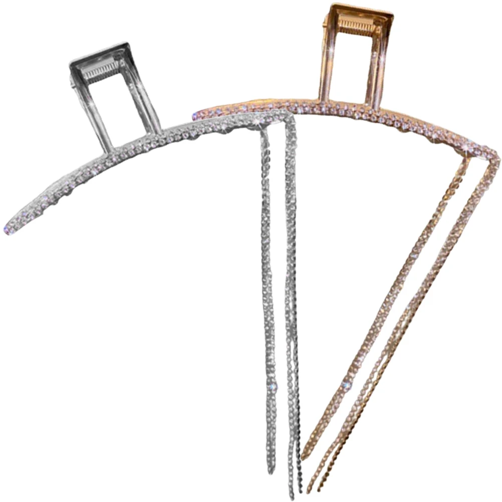 

2 шт., зажимы с кисточками, тонкие зажимы для женщин, декоративные аксессуары для женщин, тонкие толстые волосы, металлические зажимы для волос