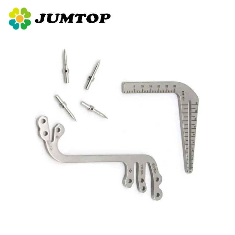 

JUMTOP Dentist Tools Dental Implant Guide Set Oral Planting Locator Drilling Positioning Ruler Angle Rulers