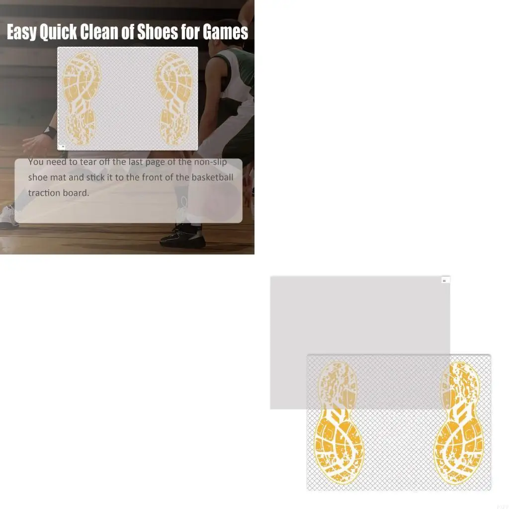 

Basketball Courts Maintenance Mat NonSlip Basketball Sticky Pad Grip Mat for Basketball Courts Shoe Grip Easy to Use