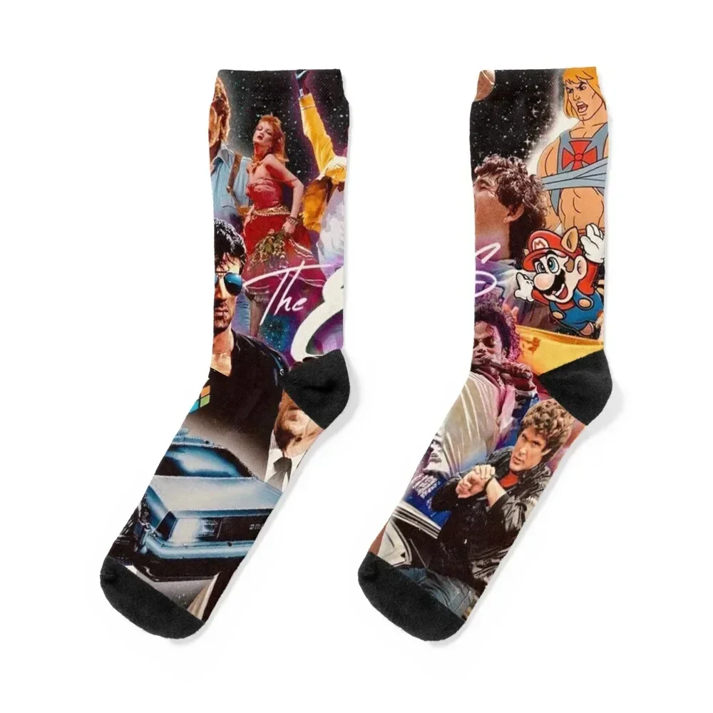 

The 80s Pop Culture Socks winter thermal essential retro Men Socks Luxury Brand Women's