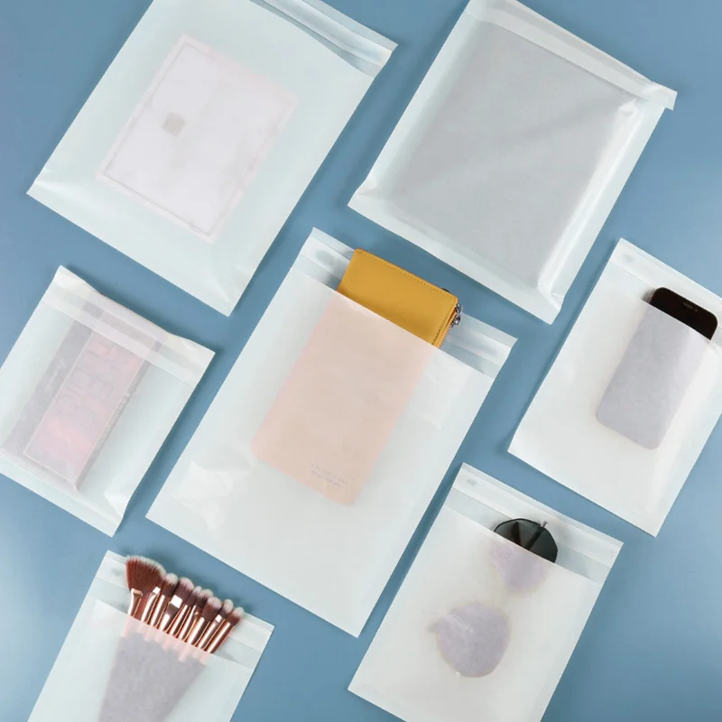 50pcspcs Eco-friendly Biodegradable Glassine Oil Wax Paper Bags for Clothing and Accessories Packaging, Customizable with Logo