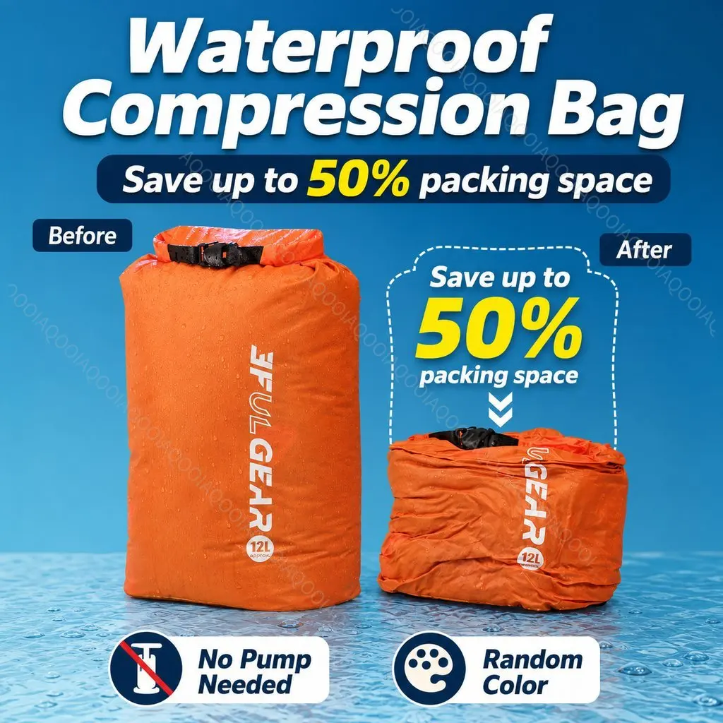 3F UL GEAR Waterproof Vacuum Compression Bag Manual Air Release Storage Sack for Camping Hiking Travel Clothes Gear 3F UL GEAR