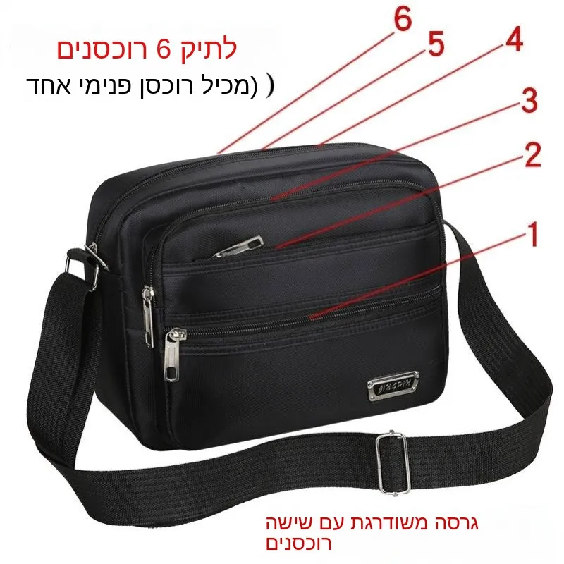 

Мужская сумка через плечо из оксфордской ткани, новая, многофункциональная, для отдыха и работы, с несколькими отделениями, рюкзак для кассира