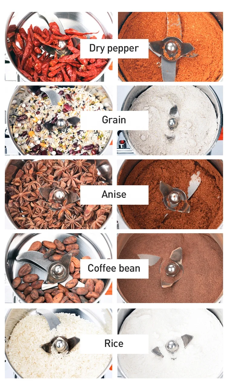 Commercial   Spice Grinder with Factory Price Dry Food Powder Milling Machine for Spice Chili Pepper Grinding Food Proces