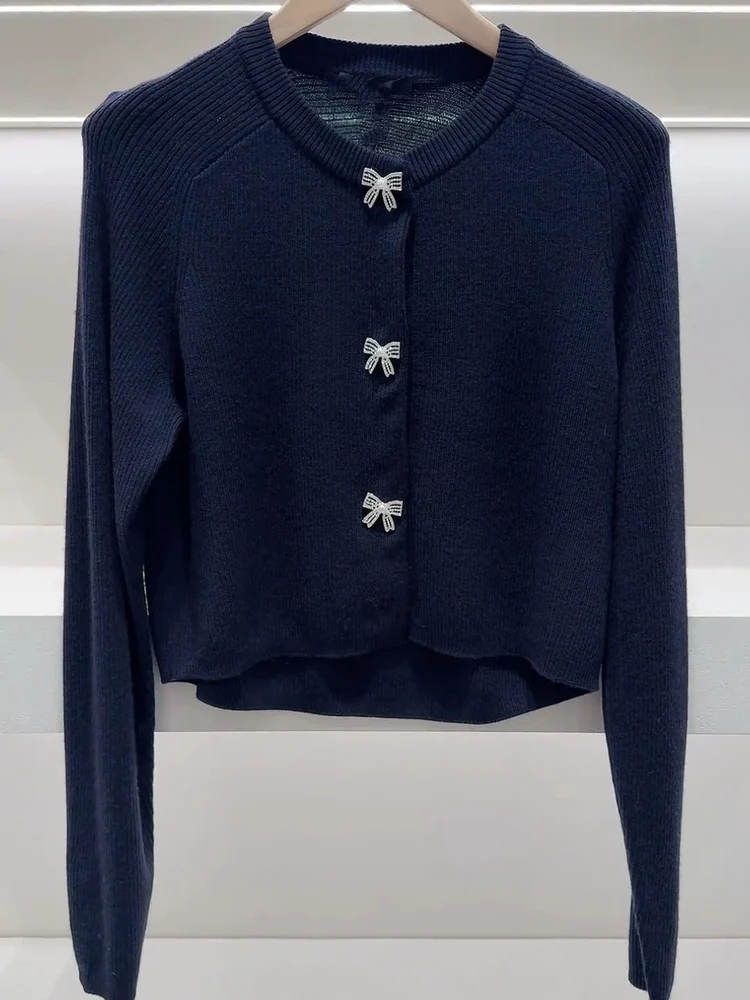 الراقية محبوك طويل Sve جولة Ne عقدة عارضة Faion المرأة سترة الأوروبية Sle Faionable تنوعا أعلى #4