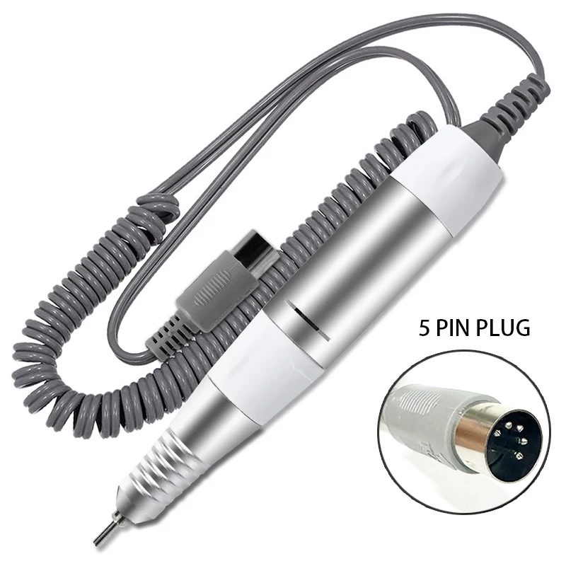 

35000rpm 5 Pins PLUG Electric Nail Drill Machine Handle Handpiece Pedicure Replacement Pen Manicure Beauty Tool Accessory Nail Drill Nail Drill Bits Nail Drill Machine Drill Machine Nails Power 80w Input 12v Pila Electrica Nails Pila Electrica Nails Pila