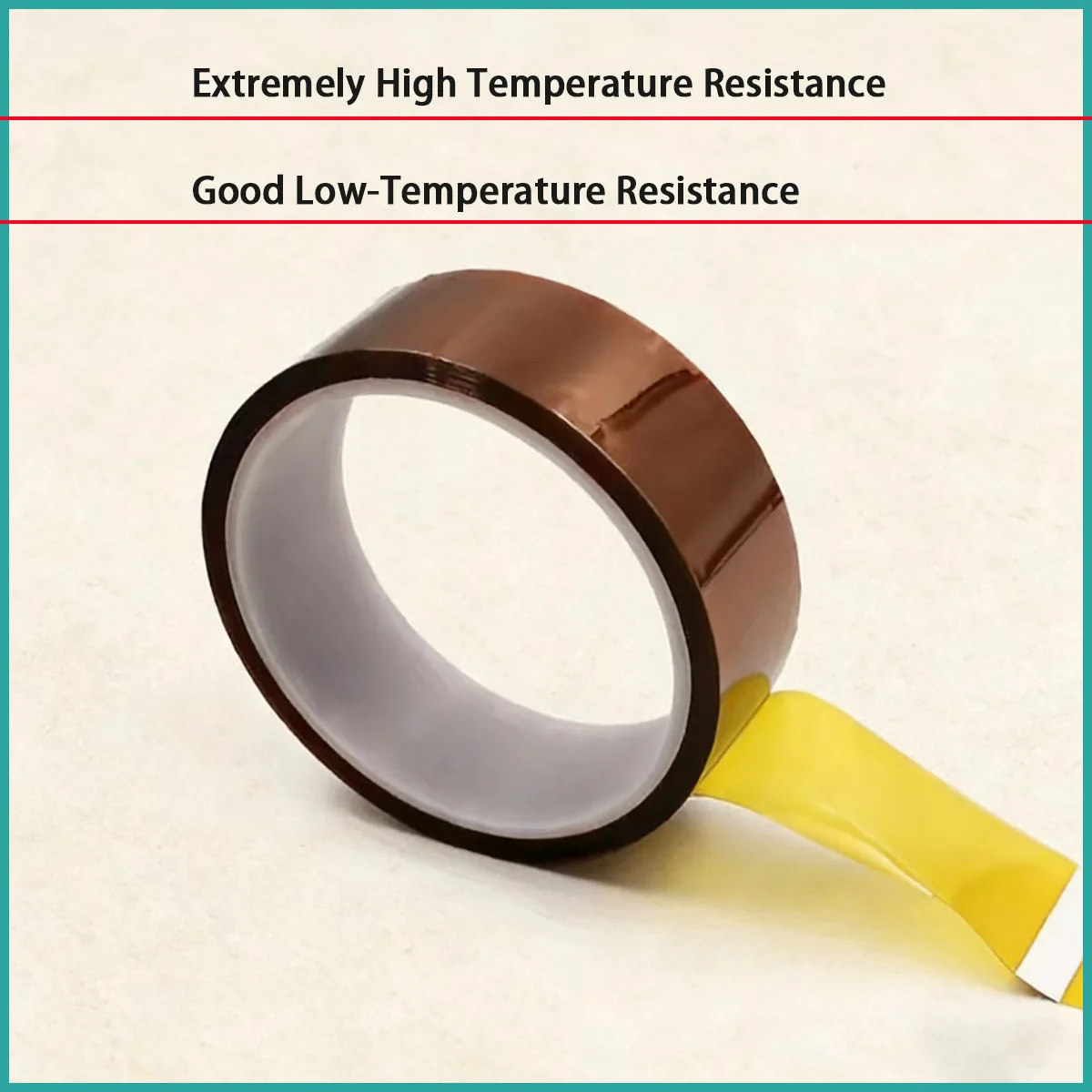 Golden polyimide tape insulation tape with a width of 3-40mm is used for circuit boards, high-temperature spray shielding, etc