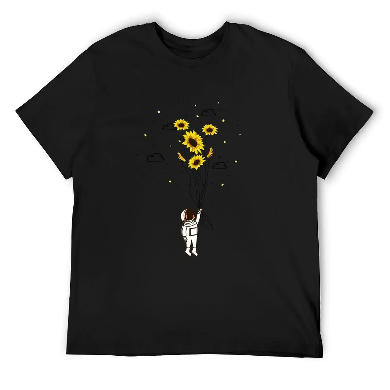 

Sunflower Astronaut Minimalist T-Shirt anime clothes aesthetic clothes anime baggy shirts mens t shirts top quality