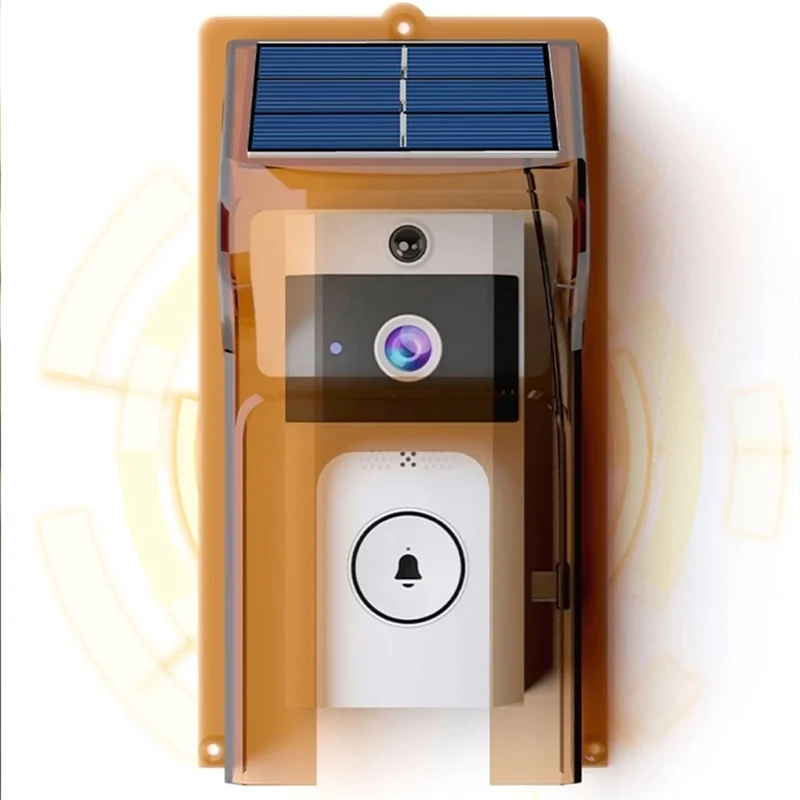 ABKO-Smart Home Security Solar Rain Cover Waterproof Wifi Door Bell Camera Color Intercom Video Doorbell Cover