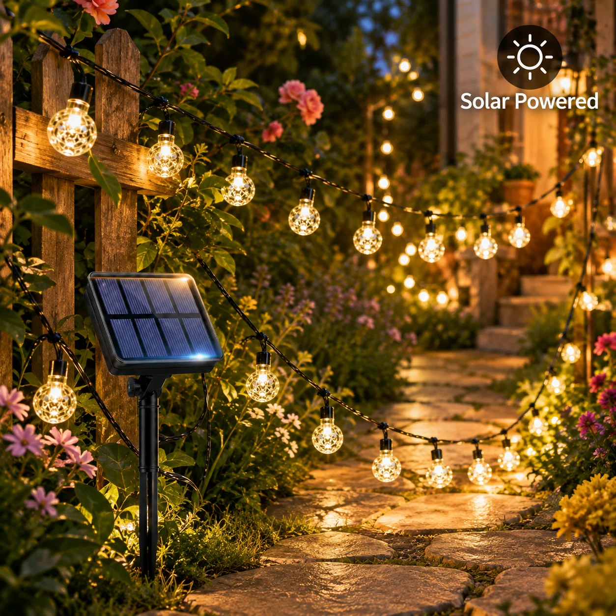 ソーラーストリングライト屋外LEDフェアリーライト太陽光発電 - Outdoor Power For Christmas Lights のレビューと価格