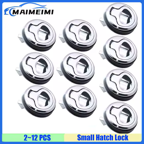 2~12PCS Marine Hatch Latch Locking Locker Small Boat Flush Pull Hatch Slam Latch For RV Yacht Camper Deck Zinc Alloy Lock custom