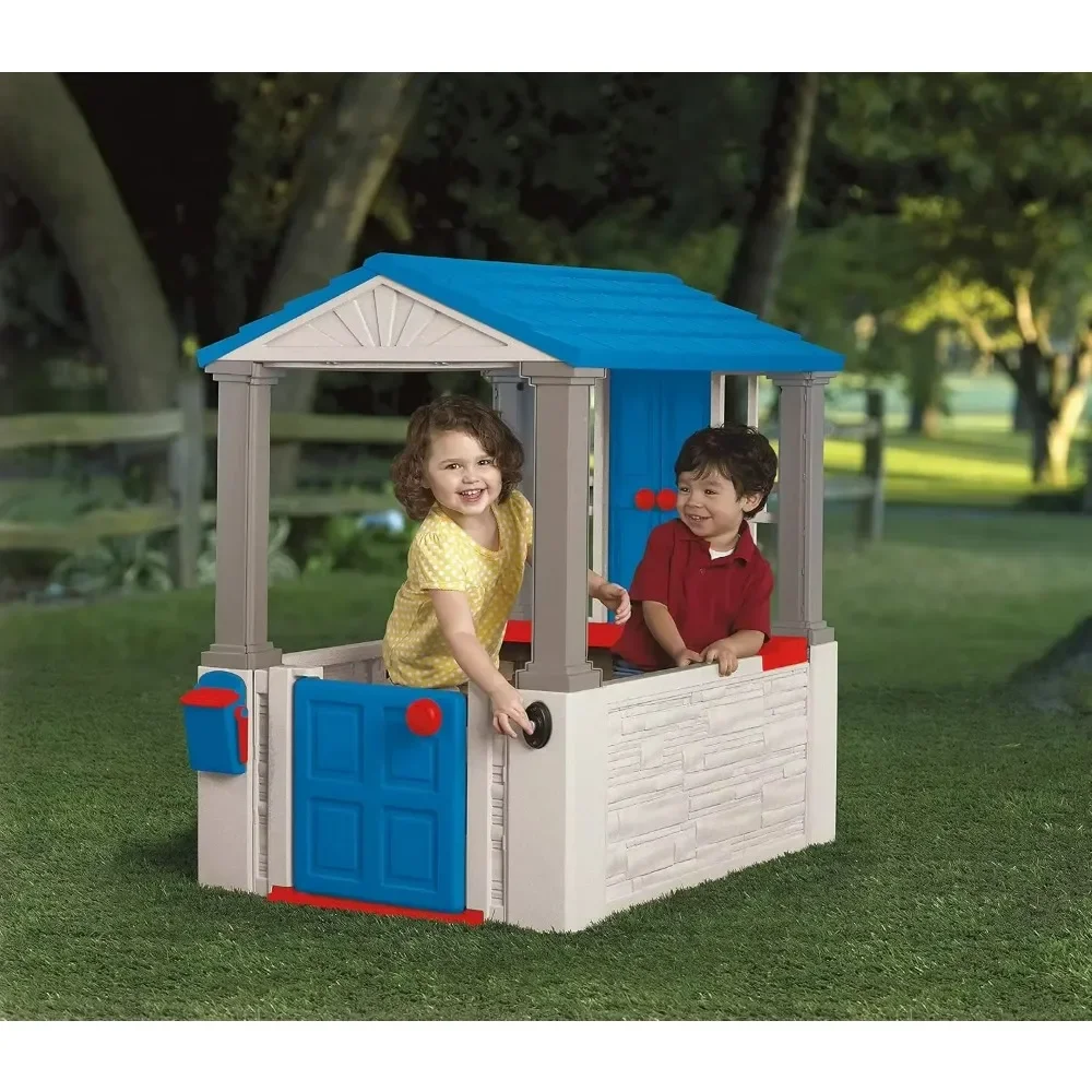 Playhouse, Includes Mailbox, Tabletop, and Working Doorbell, Ideal for Both Indoor and Outdoor Environments, Kids Playhouse