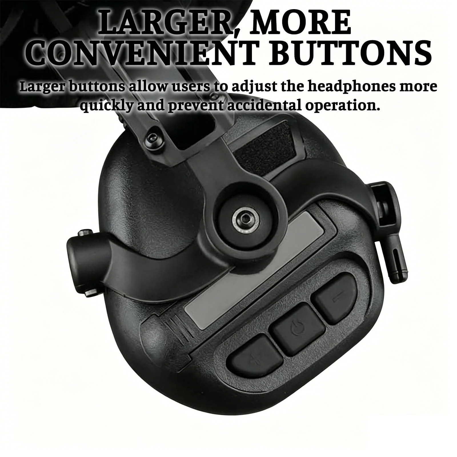 Tactical Shooting Headset with U94 PTT Noise Reduction Sound Pickup Ear Protection Dual-Use Helmet Mount Earphone for Airsoft CS