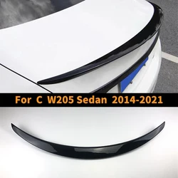 Rear Spoiler Wing Boot Lip Tail Deflector Splitter Diffuser Body Kit For Mercedes Benz C class W205 and C63 C43 4Door AMG Style