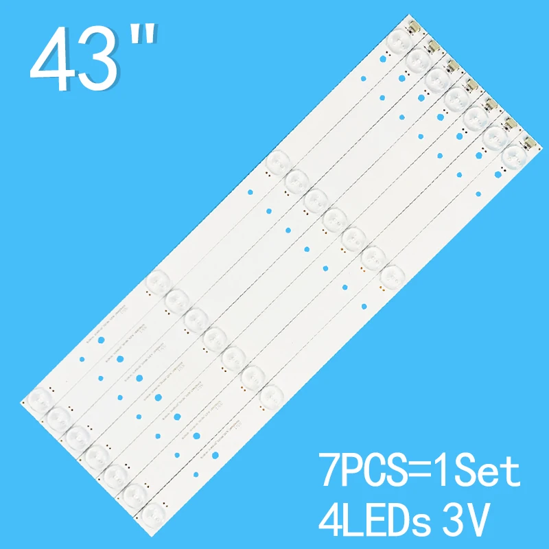 

New 7PCS/lot For 43" TV SVH420AB2 SVH420AB3 SVH420AA7-4LED 43H7C 43H7C2 LC-43N4000U H43N5300UK H43M3000 H43MEC3050 LED43K300U