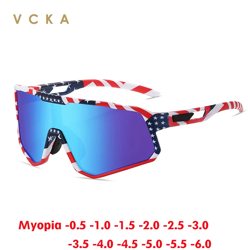 VCKA Sport Myopia Goggles 2025 NEW Men Women Outdoor Riding Sunglasses Polarized UV400 Custom Prescription Glasses -0.50 to -6.0