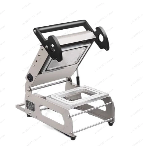 Manual Press Food Sealer for Business, Portable Lock-Fresh Machine for Takeout Boxes, Handheld Closer for Snacks/Fruits/Meals