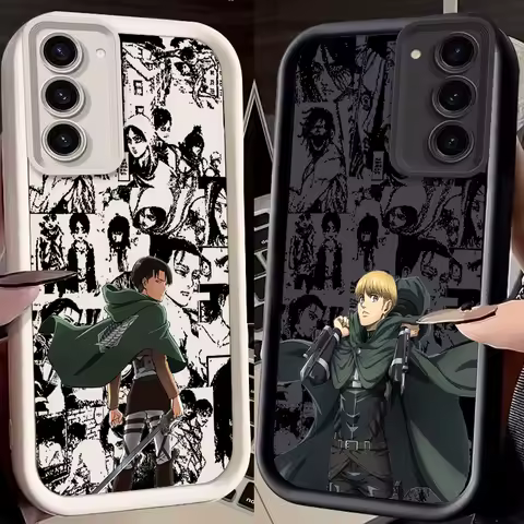 Attack On Titan Japanese Anime For Samsung Note 20 S24 S23 S22 S21 S20 Ultra Plus FE A25 A23 A22 A15 A31 5G Eye Ladder TPU