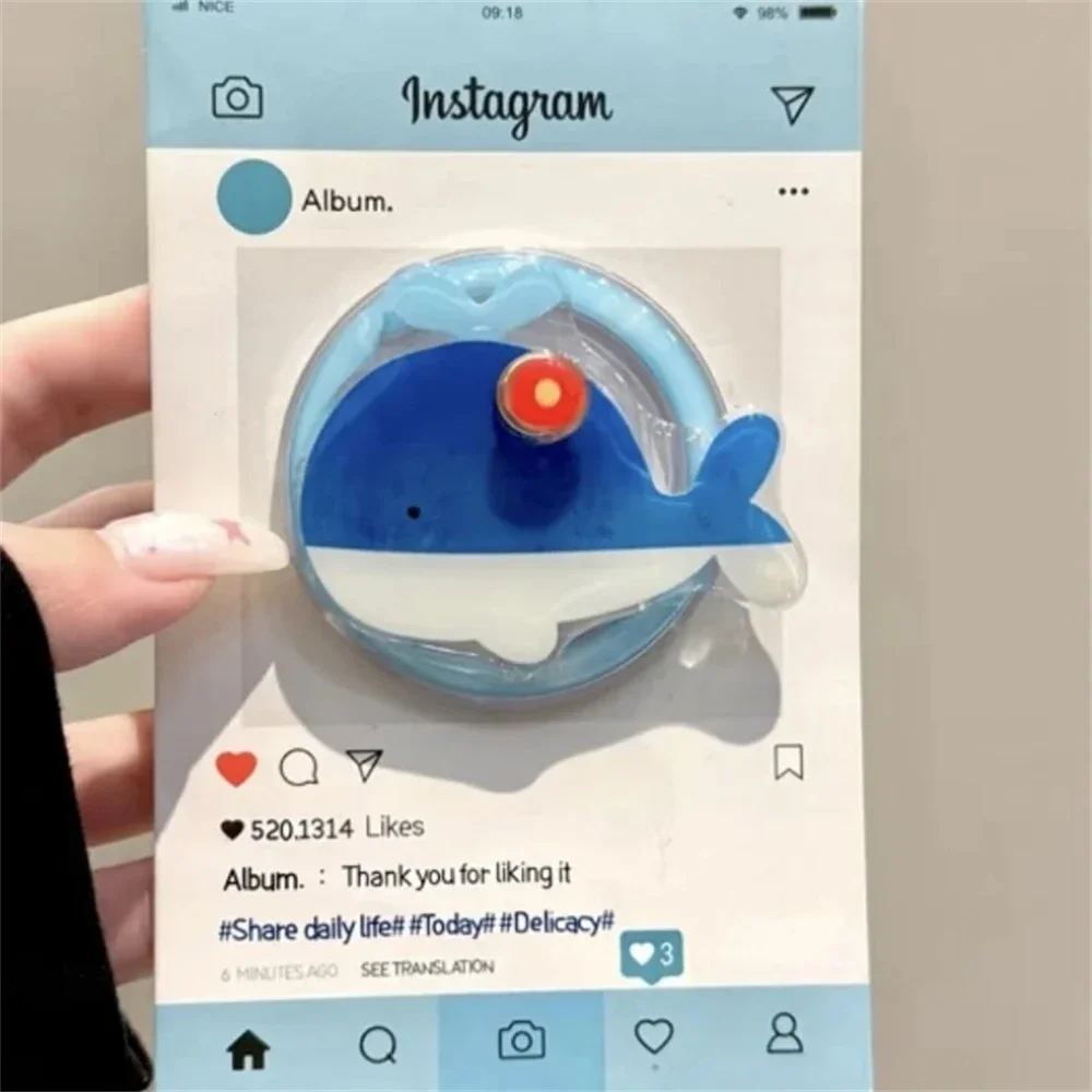 

Korean Cute Cartoon Whale Rotate Magnetic Phone Holder Stand Griptok Support For iPhone 17 16 15 For Magsafe Accessories Bracket