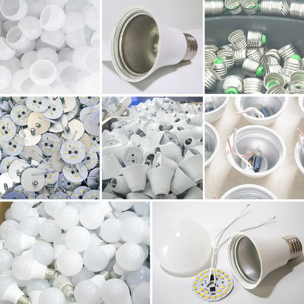 Eco Friendly LED Bulb A60 Energy Saving Lamp E27 B22 E26 Base 3W To 24W Plastic Aluminum Home Indoor Bedroom Lighting