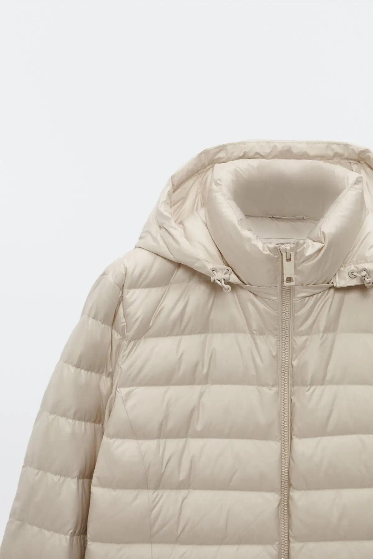 Women's Hooded Beige Inflatable Parka Casual Stylish Fashion Women's Clothing Outdoor Winter Wear Women Beige Parkas Down Parkas