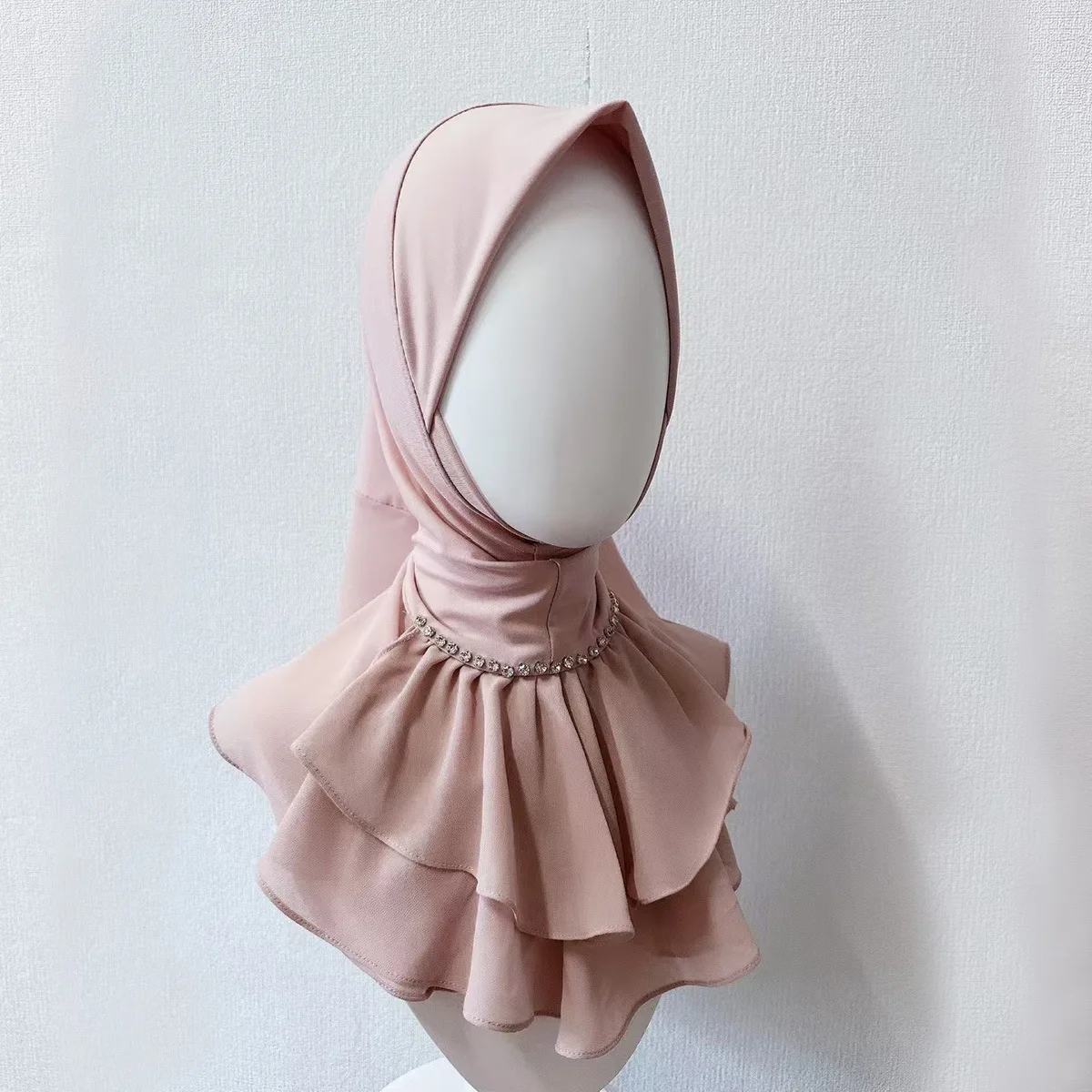 New Fashion Muslim Women Diamonds Amira Hijab Islam Headscarf Turban Arabic Cover Head Wrap Shawl Niqab Pull On Ready Made Scarf