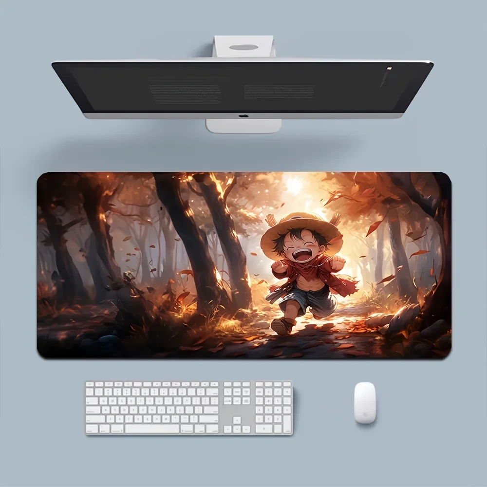 

1 шт. O-One PieceS Коврик для мыши в стиле аниме — ультра-толстый удлиненный коврик для игрового и офисного стола, нескользящая резиновая основа, яркий мультяшный дизайн,