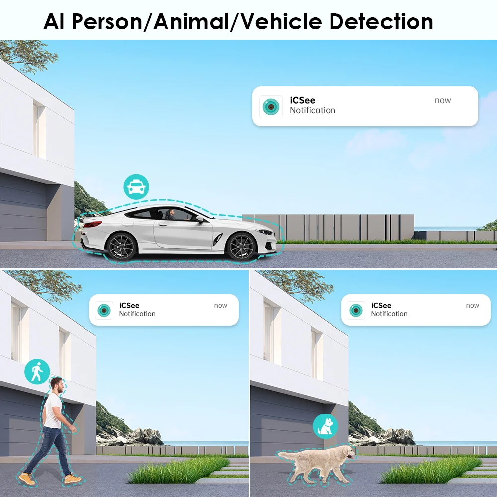 BESDER 4K 8MP PTZ WiFi Dual Lens Camera 8X Digital Zoom AI Human Detect 4MP P2P Wireless Outdoor CCTV Security IP Camera iCSee