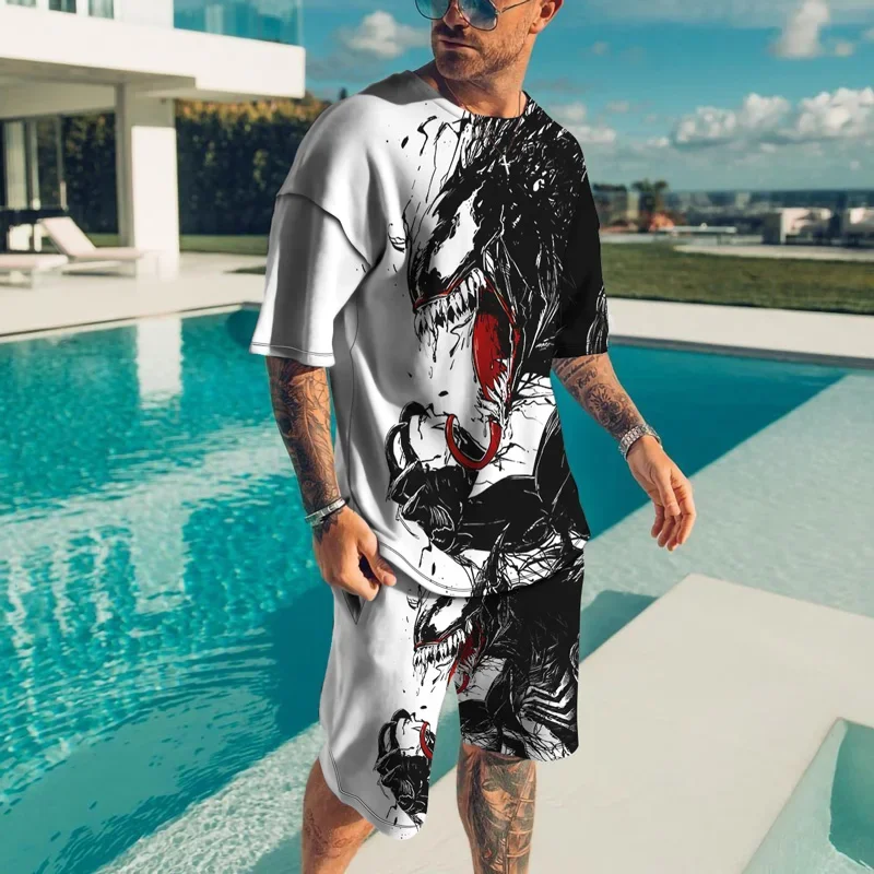 

2024 Summer Street Men's and Women's Suit Daily Casual Fashion Loose and Comfortable Outdoor Knight Trend Sports Printing