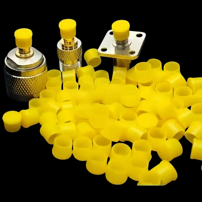 100Pcs/LOT SMA Dust Cap Protective Cover 6mm Yellow Color for SMA Female Connector Wholesale