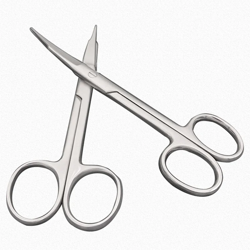 13.5cm  Stainless Steel Straight Curved Tip Urethral Scissors  Small Animal Surgery Tools