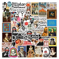 10/30/50PCS Cartoon Funny History Art Sticker DIY Phone Laptop Luggage Skateboard Graffiti Decals Fun for Gift