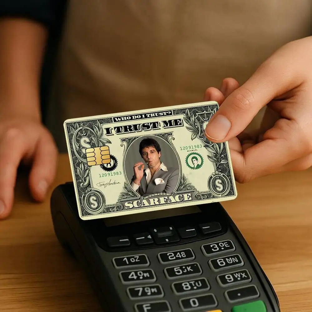 Movie Scarface Credit Card Stickers Skin For Bank Bus Metro 4PCS Cover Film Gift