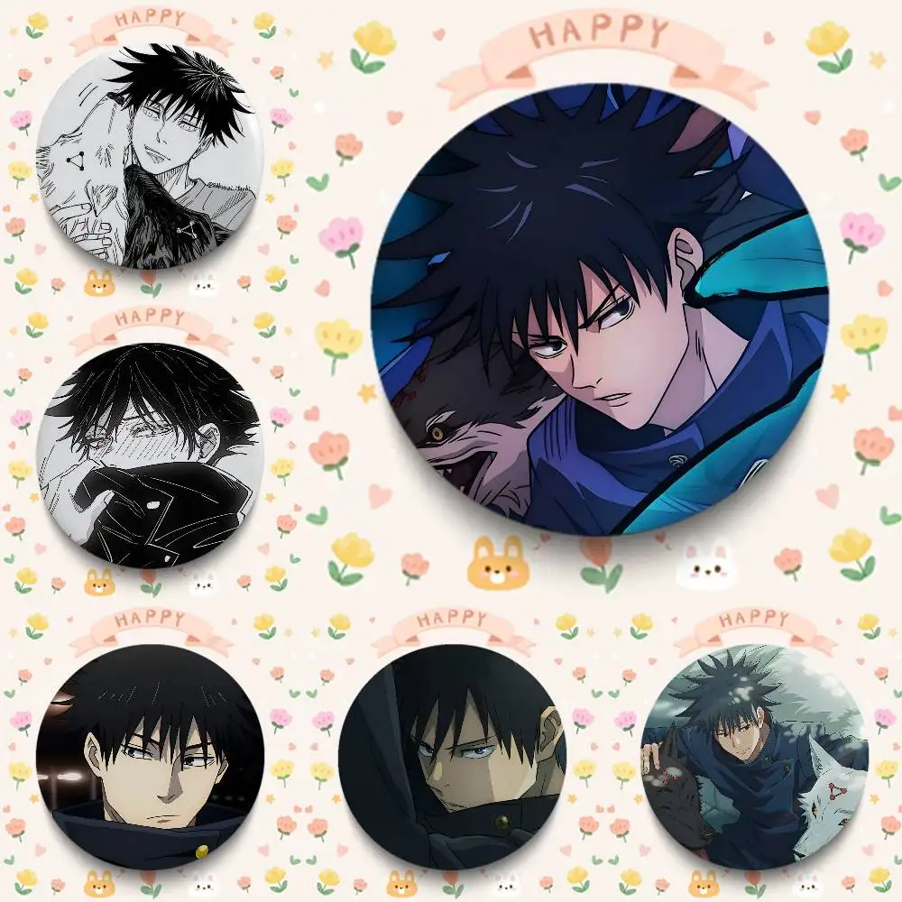Fushiguro Megumi Anime Character Badges Button Round Creative Pin Brooch Badge Bag Decor Accessories Fans Collect Friends Gifts