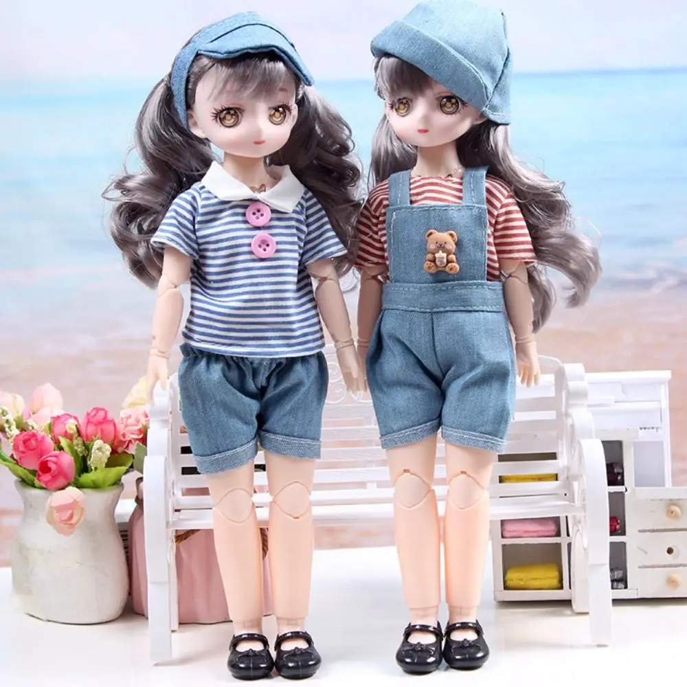 

Dressing Doll Spherical Joint 30cm Bjd Doll with Clothes 3D Eyes 1/6 Bjd Dolls Cute Dress Up Hinged Doll Children