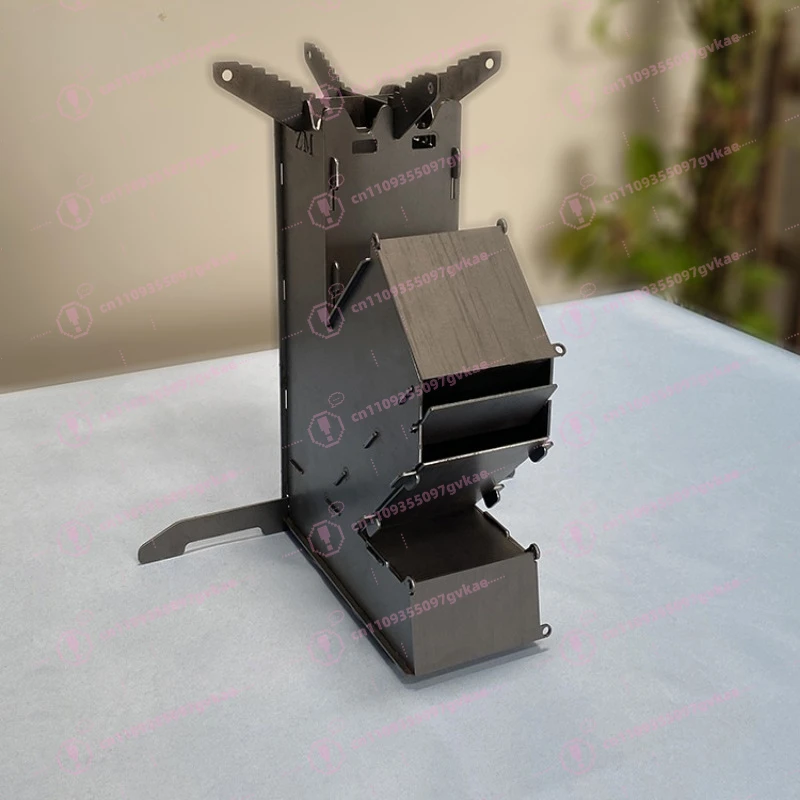 Outdoor Rocket Wood Burning Stove Portable Camping Picnic Stove for Fishing Heater Fire Pit Backyard