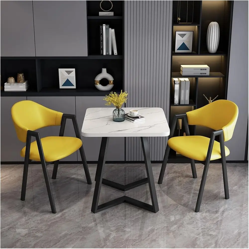 

Elegant Dining Set: 2 Chairs & Table for Home, Office, or Cafe