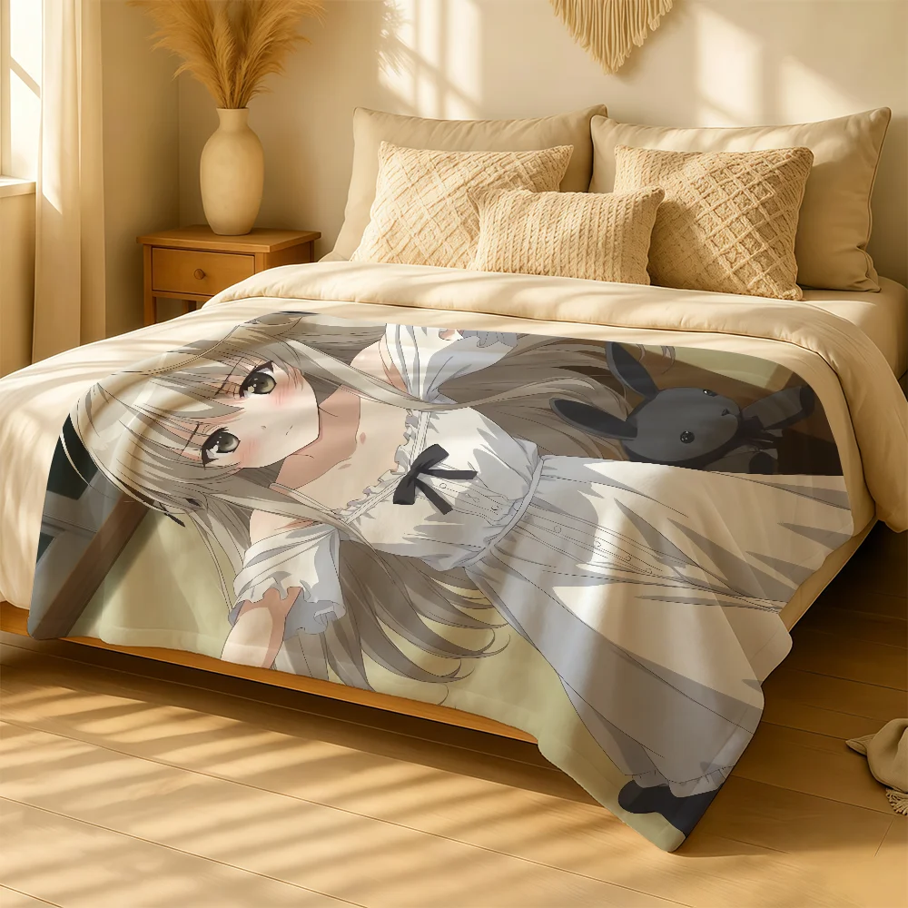 Anime Y-Yosuga No Sora K-Kasugano Blanket For Plush Throw Soft Warm Knee For Bedroom Living Room Bed Sofa Camping Picnic Office