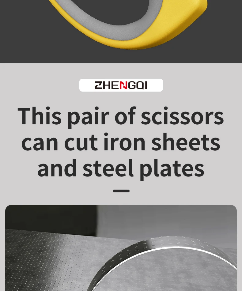 Blechschere für Industrielle Anwendungen: Robuste Schere für Eisenblech, Aluminium, Schnallenplatten, Edelstahl & Draht – Detail 7