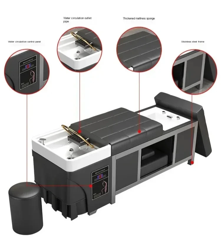 

Fumigation Smart ShampooLuxury Shampouineuse Furniture MQ50SC Massage Foot Basin Washing Bed Comfort