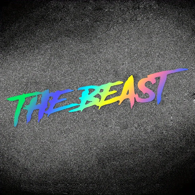 1개입 '더 비스트' 그래피티 자동차 오토바이 스티커, 헬멧 자동차 바디용 트렌디 데칼, 눈에 띄는 차량 액세서리 스티커