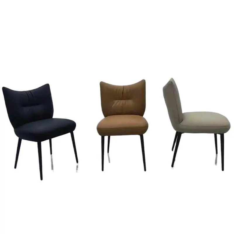 

New spring bag seat high-end Italian dining chair home modern restaurant simple light luxury chair back chair