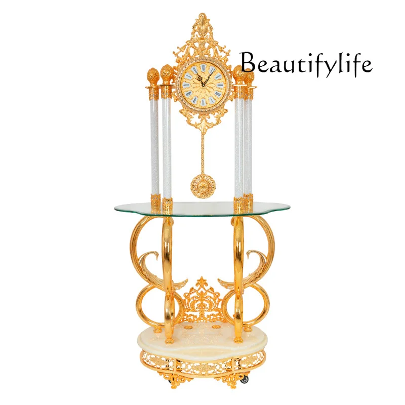 

Nordic new fashion quartz movement living room floor clock European-style villa luxury pendulum clock
