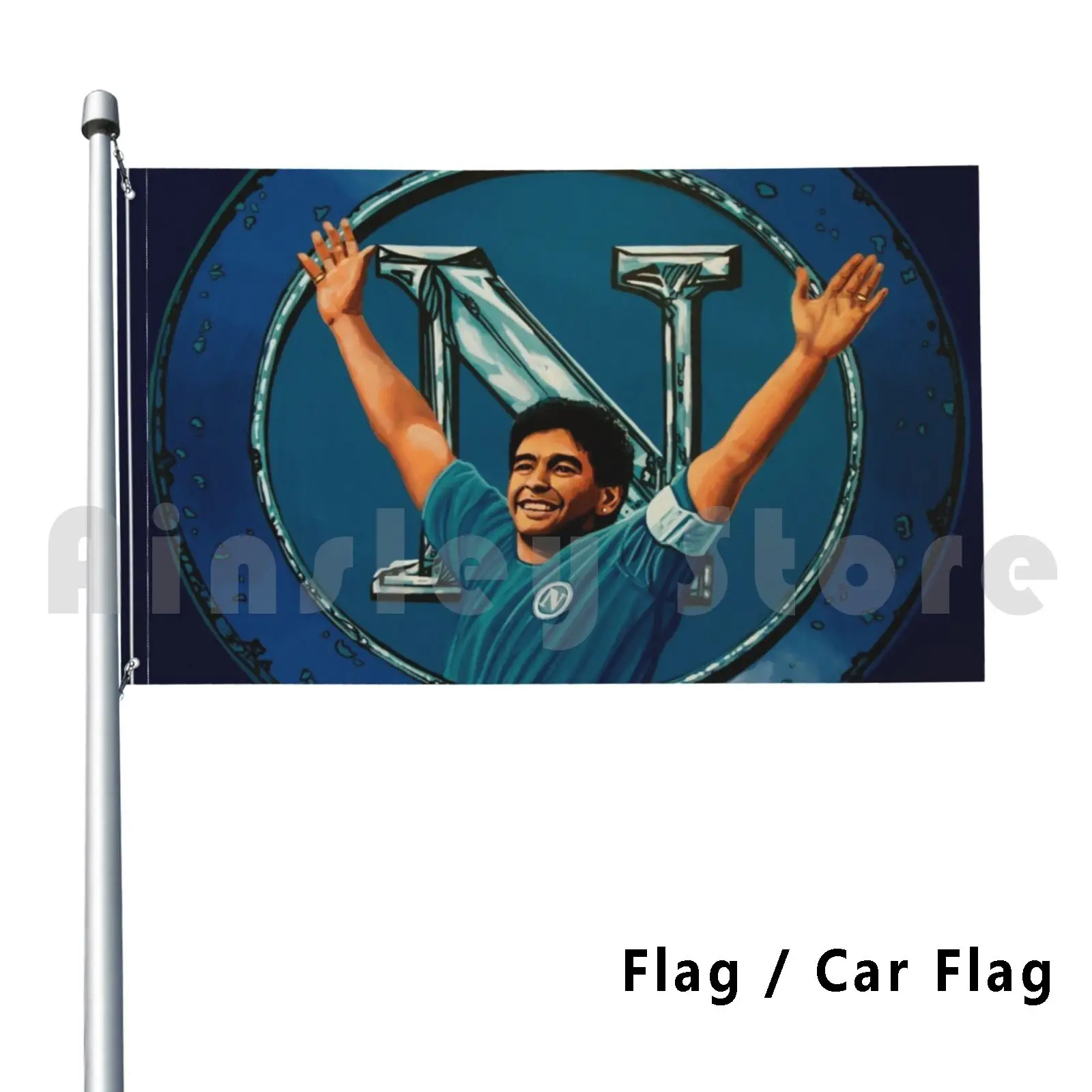 Ssc Napoli Pittura Bandiera Auto Bandiera Divertente Ssc Napoli Napoli Napoli Napoli Diego Maradona Sport Sport Calcio