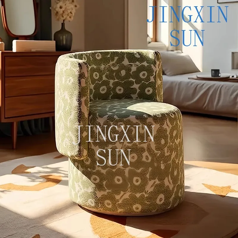 Customizable antique dressing stool light luxury high-end bedroom makeup chair retro rotating chair designer casual back chair
