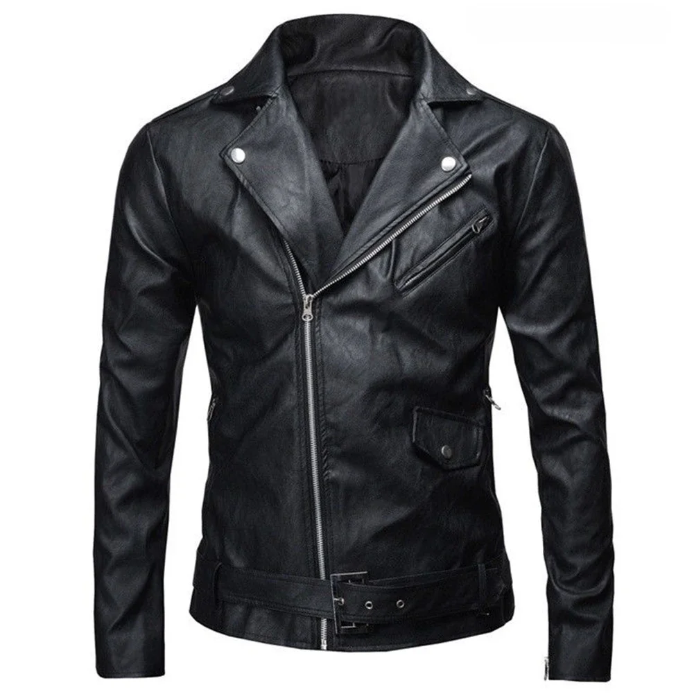 Men Leather Jacket Slim Fit Motorcycle Jacket Zipper Casual Coat Spring Autumn Winter 13 Seb30ff0a49ac4827b8621fa5c63f74cfO